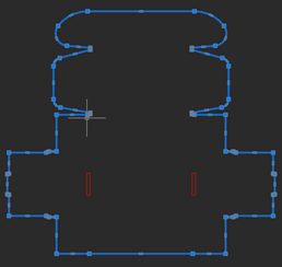 Замкнутый контур детали после исправления разрывов и пересечений в AutoCAD